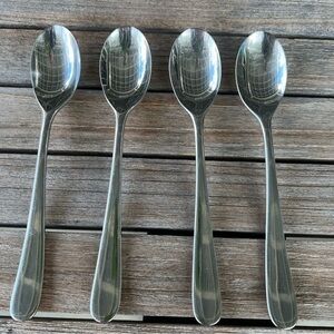Yamazaki‎ Haataja Japan Aquatique Stainless Steel 4-Piece Soup Spoon Set 8”